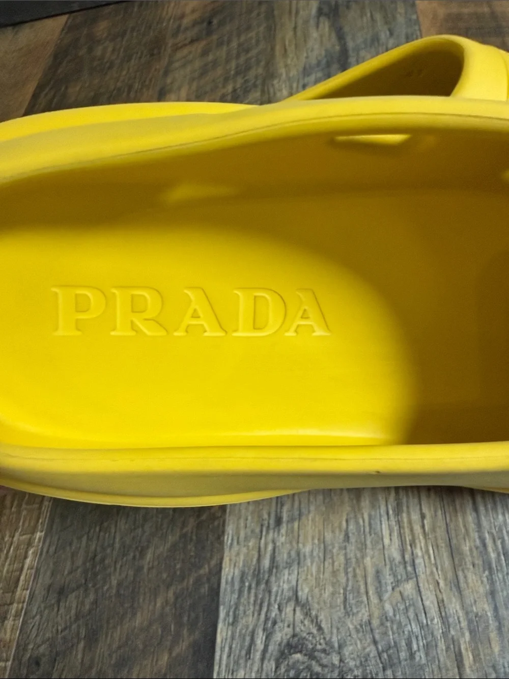 ✨ Prada Yellow Foam Rubber Mules Clogs Sabots Size 41 (US Men's 8 / Women's 10)